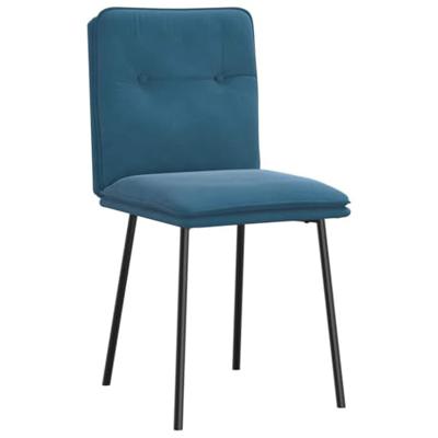 Eetkamerstoelen 2 st fluweel blauw