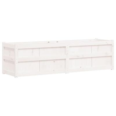 Plantenbak 180x50x50 cm massief grenenhout wit