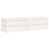 Plantenbak 180x50x50 cm massief grenenhout wit - thumbnail
