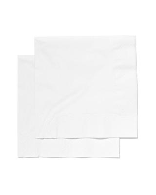 HEMA Servetten - 33 X 33 - Papier - Wit - 20 Stuks HEMA Servetten - 33 X 33 - Papier - Wit - 20 Stuks