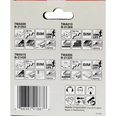 Makita Accessoires invalzaagset multitool 4-delig starlock tma045, tma047, tma053, tma058 - b-67480 Makita Accessoires invalzaagset multitool 4-delig starlock tma045, tma047, tma053, tma058 - b-67480