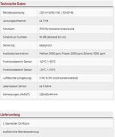 Schabus GX-B1pro integr. Sensor SE Gasmelder Met interne sensor werkt op het lichtnet, werkt via stopcontact Detectie van Methaan, Propaan, Ethanol - thumbnail