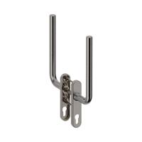 Hardbrass Hefschuifdeurgreep Oslo dubbel PC69 - RVS - thumbnail