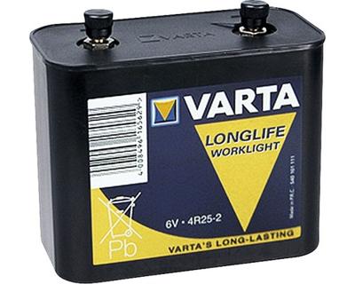 VARTA 6V Work Batterij Speciaal – Zink-kool High Performance-blokbatterij 4LR25-2 met 6 Volt – compact en krachtig voor bouwlamp/stucadoorslamp/veiligheidsapparatuur/handschijnwerper