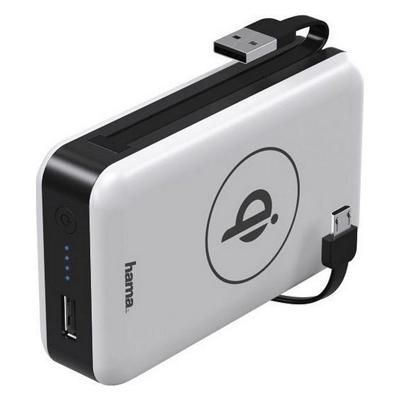 Hama Powerbank Inductive Qi 6000 mAh met inductie functie 1A/5W Powerbank Zwart Hama Powerbank Inductive Qi 6000 mAh met inductie functie 1A/5W Powerbank Zwart