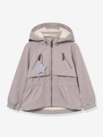 Softshell meisjesjas met capuchon, winddicht en waterafstotend MATALGEA MINI A TURE zachtpaars - thumbnail