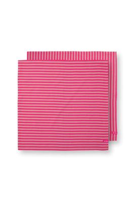 Pip Studio Stripes Set/2 Theedoeken Roze