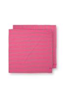 Pip Studio Stripes Set/2 Theedoeken Roze - thumbnail