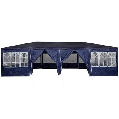 Partytent Blauw en Wit 800 x 400 x 266 cm Polyester en staal