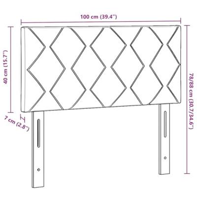 Hoofdbord met LED -striplichten Verstelbaar Zwart 100 cm Stof
