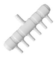 Luchtverdeler kunststof 9MM 6 uitgangen zonder kraan - thumbnail