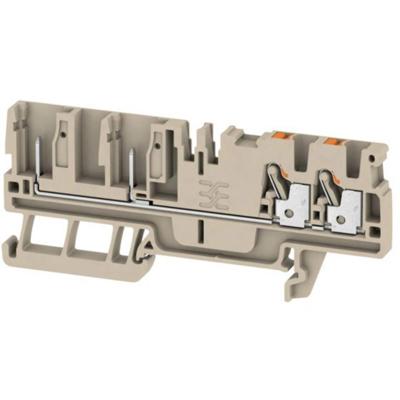 Weidmüller 1514030000 Doorgangsserieklem Push-In-klem, Steekaansluiting Donkerbeige 1 stuk(s)