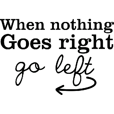 When nothing goes right - Muursticker