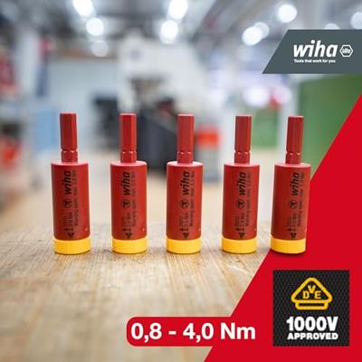 Wiha Momentset easyTorque adapter electric | voor slimBits en slimVario® houder | 5-delig | in blister - 41479 - 41479 - thumbnail