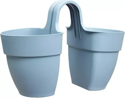 Elho Vibia Campana flower twin 21 cm vintage blauw