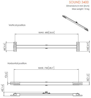 Vogel's soundbar montagekit SOUND3400 Vogel's soundbar montagekit SOUND3400