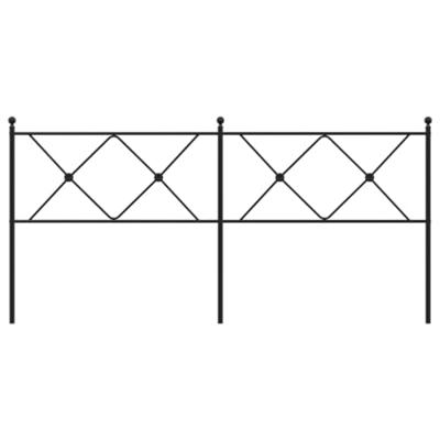 Hoofdbord 180 cm metaal zwart Hoofdbord 180 cm metaal zwart