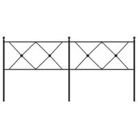 Hoofdbord 180 cm metaal zwart - thumbnail