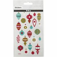 Creativ Company Glitter stickers, kerstballen, vel 10x16 cm, 1 vel - thumbnail