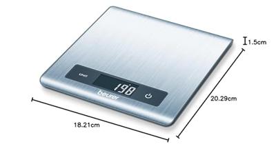 Beurer KS 51 Keukenweegschaal Digitaal Weegbereik (max.)=5 kg RVS 203 x 182 x 15