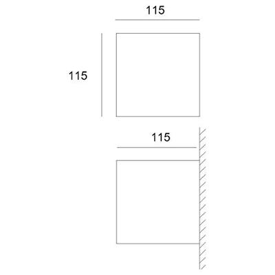 Deko Light Cube Cube Wandopbouwarmatuur G9 25 W Donkergrijs Deko Light Cube Cube Wandopbouwarmatuur G9 25 W Donkergrijs
