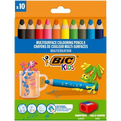 Kleurpotlood bickids multi surface 10st ass