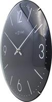 NeXtime NE-3157ZW Wandklok Dia. 35 Cm, Bol Glas, Zwart, 'Basic Dome' - thumbnail