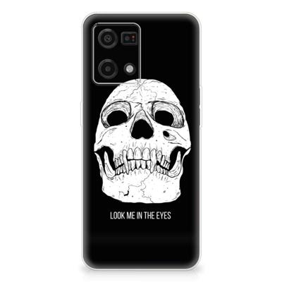 Silicone Back Case OPPO Reno7 4G Skull Eyes