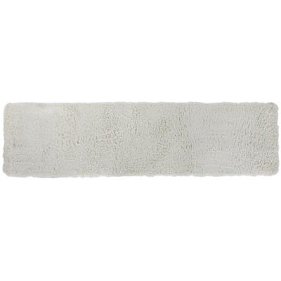 Tapijt DKD Home Decor 60 x 240 x 3 cm Zilverkleurig Polyester Ivoor Modern