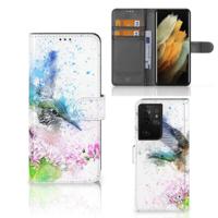 Hoesje Samsung Galaxy S21 Ultra Vogel | Portemonnee hoesje - thumbnail