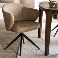 Eleonora Draaibare Eetkamerstoel 'Connor' kleur Mosterd - thumbnail