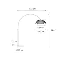 QAZQA Oosterse booglamp zwart bamboe - Pua - thumbnail