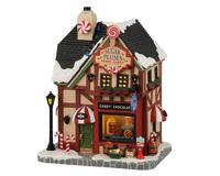 Lemax sugar plum&apos;s penny candy verlicht kersthuisje Caddington Village 2022 - thumbnail