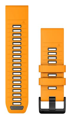 Garmin QuickFit, 20mm zwart/kiezelgrijze siliconen band, SparkOrange, 26mm, Modern