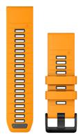 Garmin QuickFit, 20mm zwart/kiezelgrijze siliconen band, SparkOrange, 26mm, Modern - thumbnail