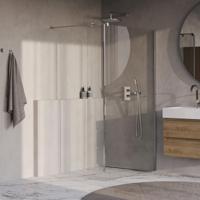 BRAUER Oblivion inloopdouche helder glas 120x200 met zijwand 30 incl. glascoating chroom - thumbnail