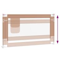 VidaXL Bedhekje peuter 140x25 cm stof taupe - thumbnail