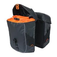 Basil miles tarpaulin - dubbele fietstas, waterdicht, 34l, zwart/oranje - thumbnail