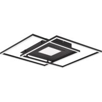 LED Plafondlamp - Plafondverlichting - Trion Avia - 36W - Aanpasbare Kleur - Afstandsbediening - Dimbaar - Mat Zwart - Aluminium - thumbnail