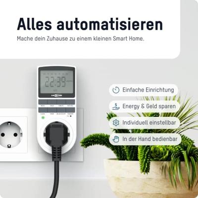Ansmann 1260-0006-590-01 Schakelklok programmeerpakket Digitaal Dagprogramma, Weekprogramma 3680 W IP20 Continubedrijf, AAN/AUTO/UIT-programma,