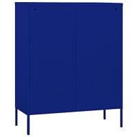 VidaXL Opbergkast 80x35x101,5 cm staal marineblauw - thumbnail