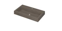INK Wastafel Momento Quartz met 1 kraangat 80 cm x 45 cm x 9 cm Quartz beton 3421416 - thumbnail