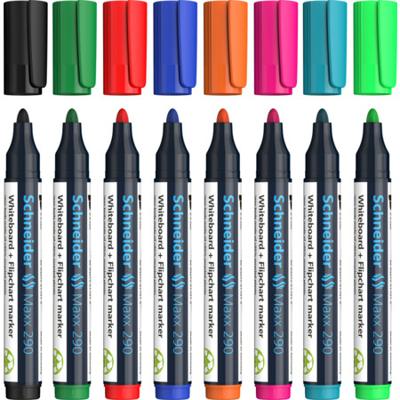 Schneider Maxx 290 whiteboardmarker, 6 + 2 gratis, assorti Schneider Maxx 290 whiteboardmarker, 6 + 2 gratis, assorti