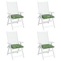 VidaXL Stoelkussens 4 st bladpatroon 40x40x7 cm stof - thumbnail