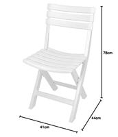 Komodo Opvouwbare Kunststof Stoel Wit - thumbnail