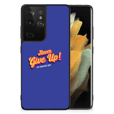 Samsung Galaxy S21 Ultra | Telefoon Hoesje | met tekst Never Give Up