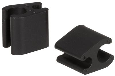 Elvedes kabelclips duo pvc 4,1 mm + 4,1 mm zwart (50 stuks)