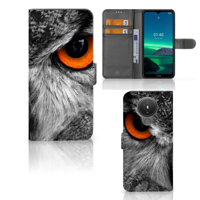 Nokia 1.4 | Telefoonhoesje | Met pasjeshouder | Uil - thumbnail