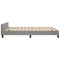 Bedframe zonder matras 140x200 cm fluweel lichtgrijs - thumbnail