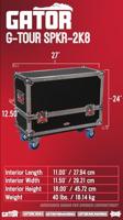 Gator Cases G-TOURSPKR-2K8 houten flightcase voor 2 QSC K8 speakers - thumbnail